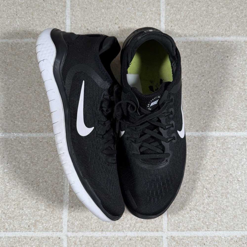 Nike Free RN 2018 Shoes Men's 8 Black Road Running Athletic Minimal Gym Sneakers